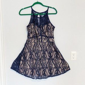 Blue Lace Aline Dress
